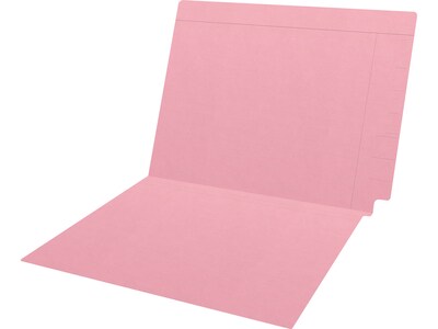 Medical Arts Press Kardex Match Reinforced End Tab File Folder, Straight Cut, Letter Size, Pink, 100/Box (S-09482-PNK)