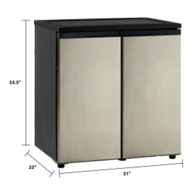 Avanti 5.5 Cu. Ft. Refrigerator w/Freezer, Black/Stainless Steel (RMS551SS)