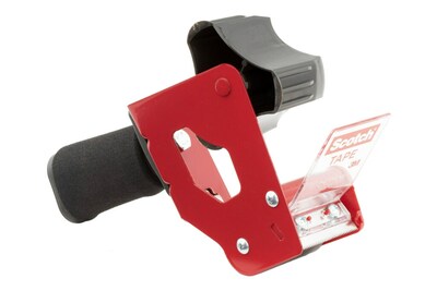 Scotch Heavy Duty Packaging Tape Dispenser, 2" Wide, Red (MMMST181)