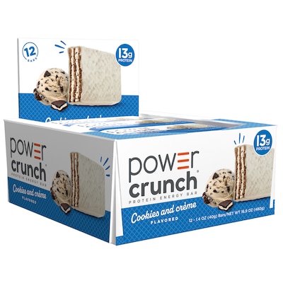 Power Crunch Cookies & Cream Protein Bar, 16.9 oz., 12 Bars/Box (XUS44273)