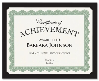 Geographics Certificate Holder, Black, 10 Holders/Pack (47836)