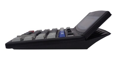 Victor Technology 12-Digit Battery/Solar Powered Basic Calculator, Black (1190)