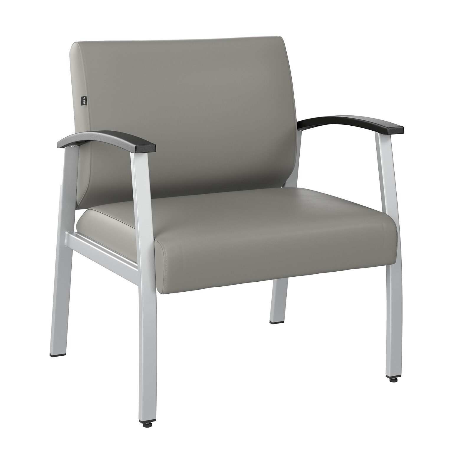 Bush Business Furniture Arrive Vinyl Bariatric Guest Chair, Light Gray (CH3902GVL-03)