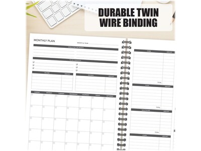 Willow Creek Budget 8.5" x 11" Monthly Planner, Black/Yellow  (40324)