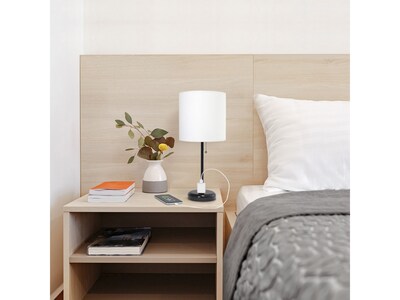 Creekwood Home Oslo Incandescent Table Lamp, Black/White (CWT-2008-BA)