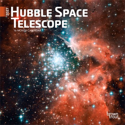 2027 BrownTrout Hubble Space Telescope 7 x 7 Monthly Wall Calendar (9798330709656)
