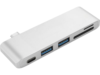 OTM Essentials Basics 3-Port USB-C Hub, White (OB-AIAN)