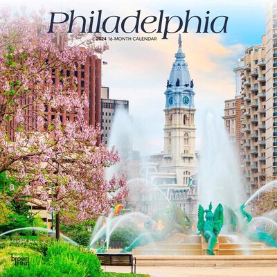 2024 BrownTrout Philadelphia 12 x 24 Monthly Wall Calendar (9781975464516)