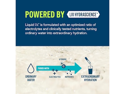 LIQUID I.V. Hydration Multiplier Passion Fruit Electrolyte Powder Drink Mix, 0.56 oz., 15 Sticks/Pack (LVM-1503)