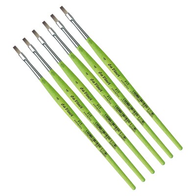 da Vinci FIT Synthetics Acrylic & Tempera Student Flat Brush, 6 /Pack (DVXVA3744-6)