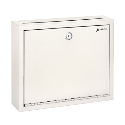 Adiroffice Steel Multipurpose Large Size Suggestion Drop Box Interoffice Mailbox, White (631-03-WHI)