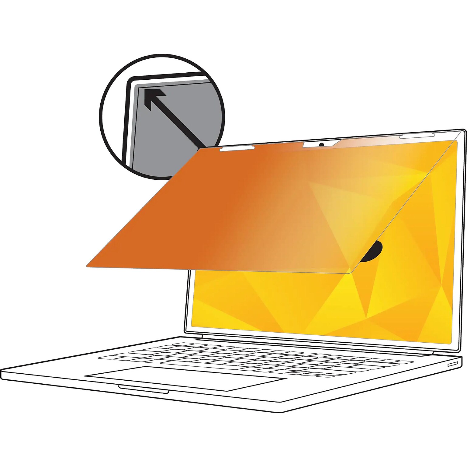 3M Gold Privacy Filter for 14 Widescreen Laptop with COMPLY Attachment System, 16:9 Aspect Ratio (GF140W9B)