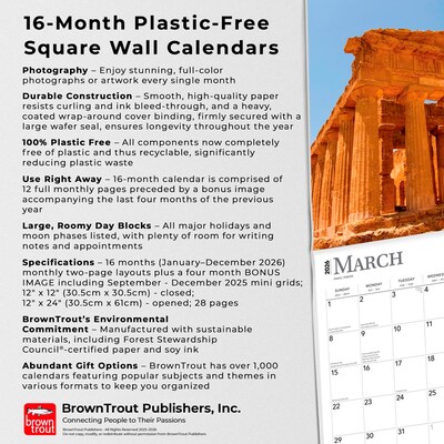 2026 BrownTrout UNESCO World Heritage Sites 12" x 12" Monthly Wall Calendar (9798330707768)