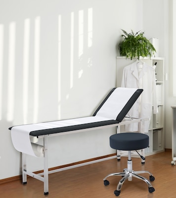 Viva Comfort Armless Vinyl Medical and Lab Stool, Black (ADI910-01-BLK-MK)