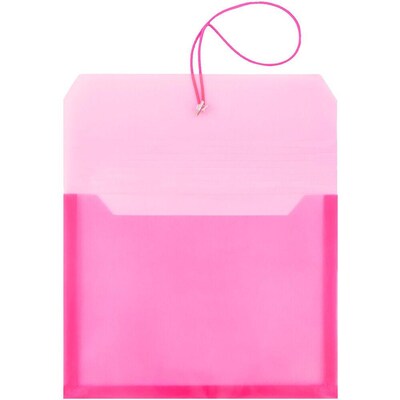 JAM Paper Premium Plastic Document File, Letter, Pink, 3/Pack (218E25FUBX3)