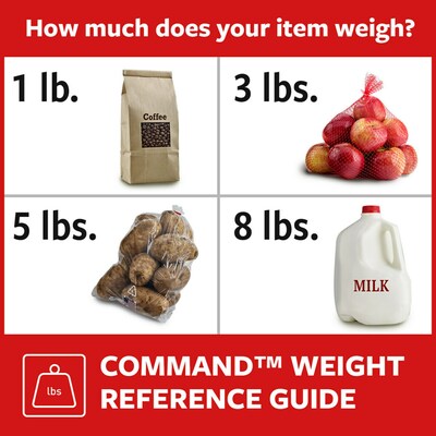 Command Large Hanging Strips, 15 lb., White, 4 Pairs/Pack (17206-ES)