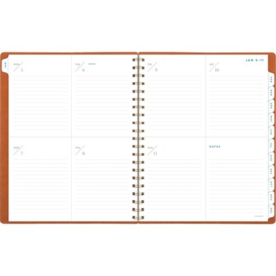 2026 AT-A-GLANCE Signature Collection 8.5 x 11 Weekly & Monthly Planner, Faux Leather Cover, Brown (YP905-09-26)