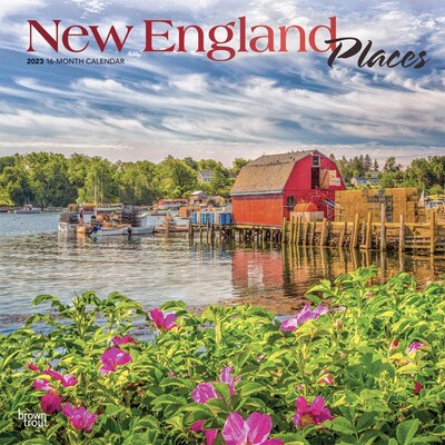 2023 BrownTrout New England Places 12 x 24 Monthly Wall Calendar, (9781975452339)
