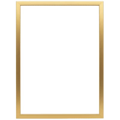 Excello Brands MDF Poster Frame, 12" x 18", Vertical/Horizontal, Wall Mounted, Gold (MPFRM-1218-GLD)