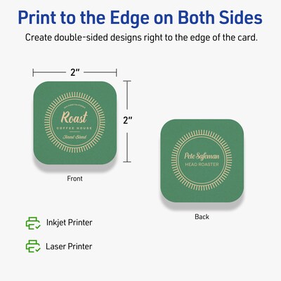 Avery Matte General Use Blank Cards, Kraft Brown, 120/Pack (95292)