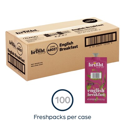 The Bright Tea Co. English Breakfast Black Tea, Flavia Freshpacks, 100/Carton (MDRB507)