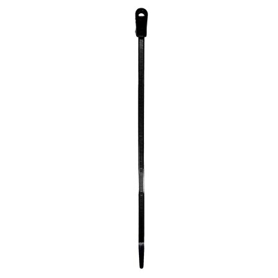 ProBrand 8 UV-Resistant Nylon 6/6 Mounting Hole Cable Tie with 50-lbs. Tensile Strength, Black, 100