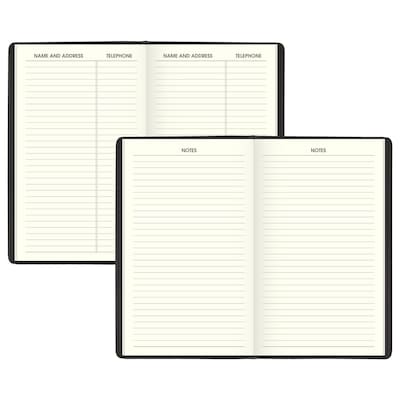 2027-2028 AT-A-GLANCE Recycled 3.5" x 6" Monthly Planner, Faux Leather Cover, Black (70-024G-05-27)