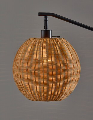 Adesso Maeve 60" Black Floor Lamp with Round Shade (9407-01)