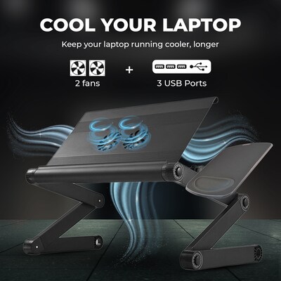 Uncaged Ergonomics WorkEZ Cool Laptop Riser Black (WECb)
