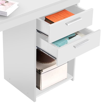 Techni Mobili 48" Writing Desk, White (RTA-913D-WHT)