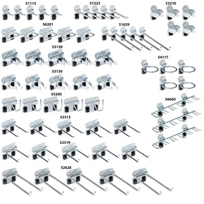 Triton Products Steel LocHook Kit, 63 Assorted Pegboard Hooks (LH2-KIT)