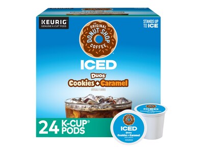 The Original Donut Shop Iced Duos Cookies + Caramel Iced Coffee Keurig® K-Cup® Pods, Medium Roast, 96/Carton (5000373021CT)