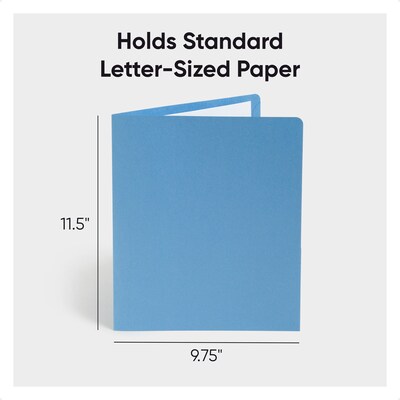 Smead 2 Pocket Cardstock Portfolio Folder, Assorted Colors, 25/Box (87850)