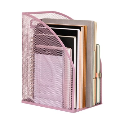 Staples Metal Mesh File Organizer, Dusty Pink (ST63831)