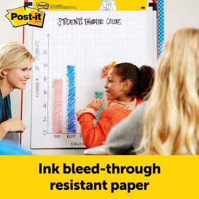 Post-it Super Sticky Tabletop Easel Pad, 20" x 23", Primary Lined, 20 Sheets/Pad (563PRL)