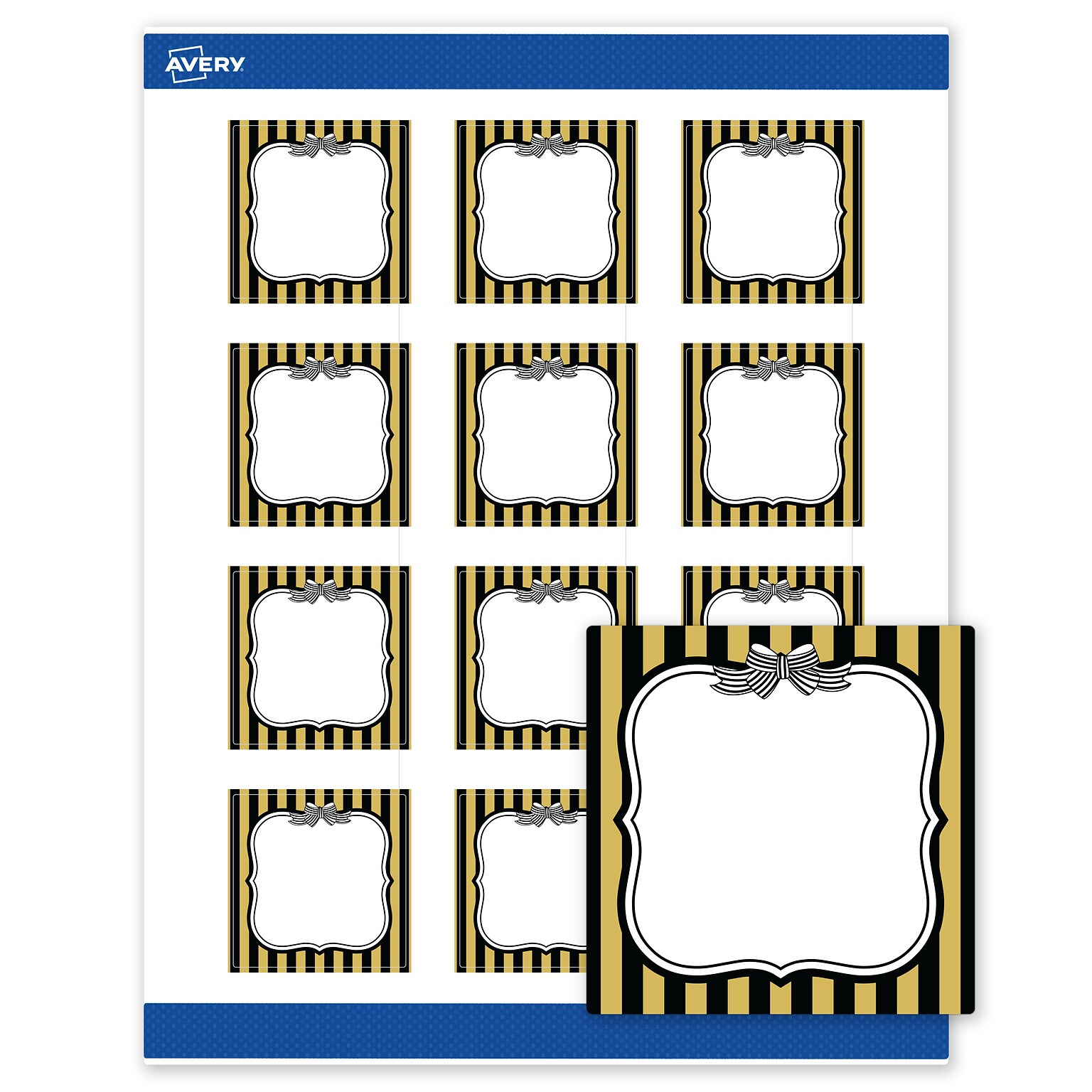 Avery Square Laser/Inkjet Multipurpose Labels, 2 x 2, White, 120/Pack (19479370944)
