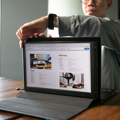 Mobile Pixels TRIO 3.0 Pro 14" 2K Portable Laptop Monitors, Gray (101-1004P06)
