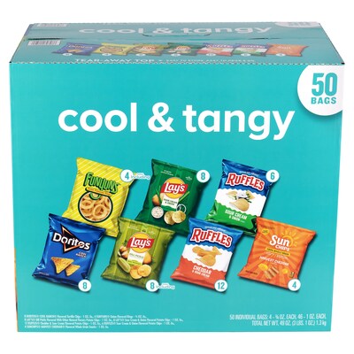 Frito Lay Cool and Tangy Mix Chips Variety Pack, 50 oz., 50/Pack (220-02669)