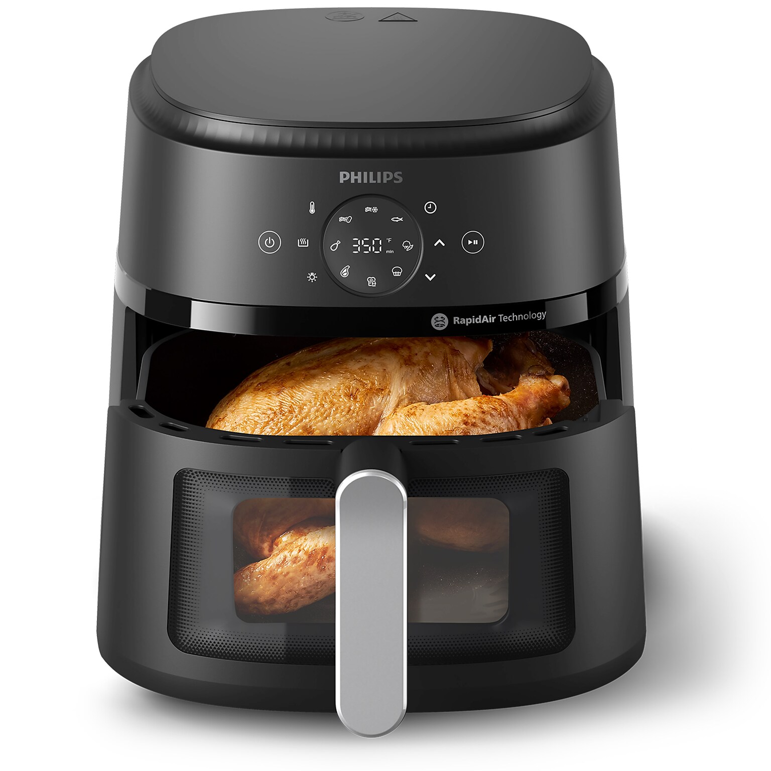 Philips 2000 6.5 Qt. Air fryer with Window, Black (NA23100)