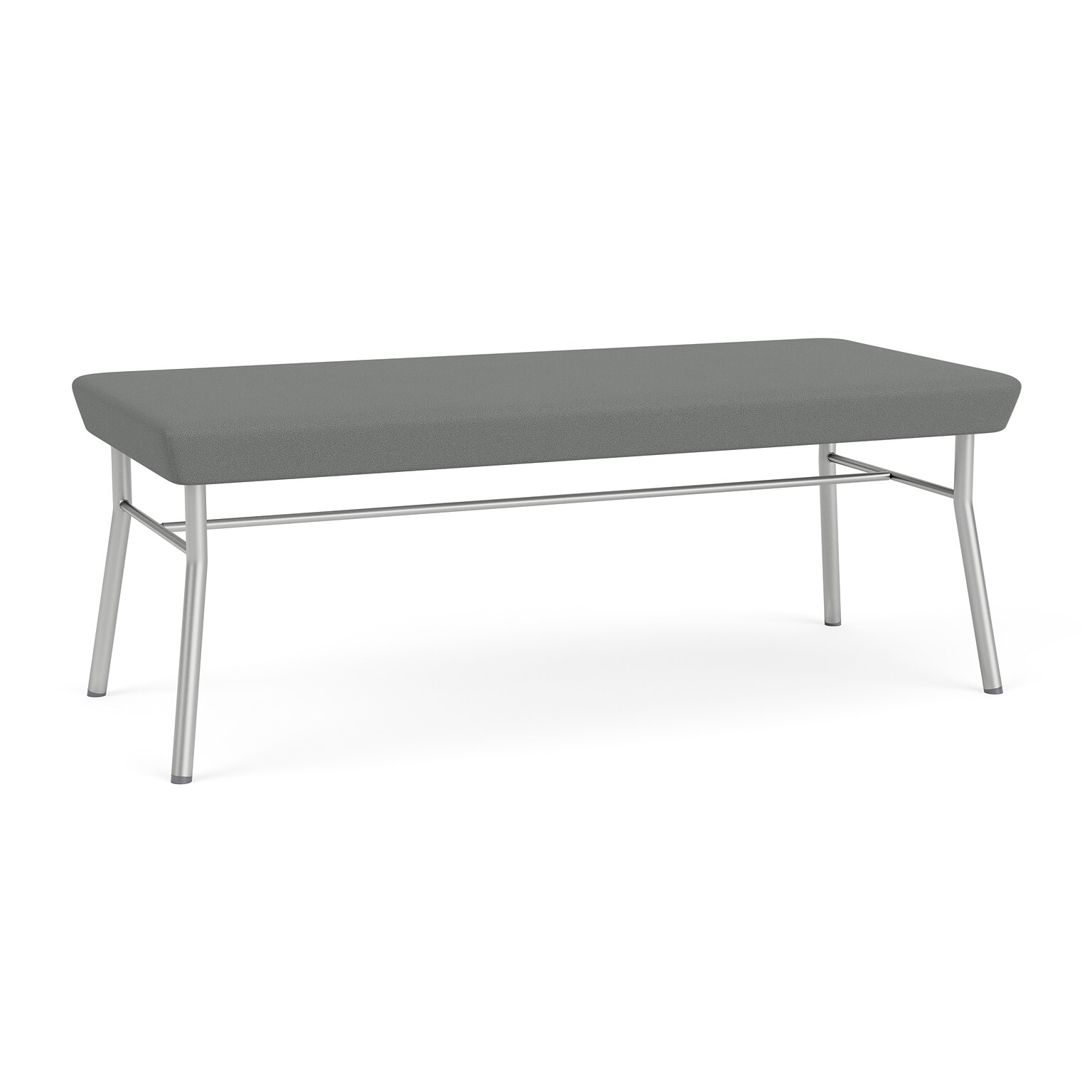 Lesro Chat Fabric 2-Seat Bench, Open House Graphite/Silver (CX2001.SSV-01OHGP)