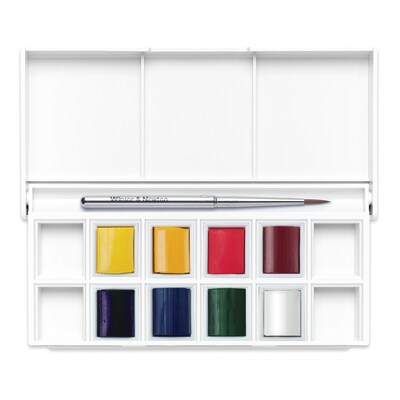 Winsor and Newton Cotman Watercolor Paint Palette, Assorted Colors, 9 Pieces/Set (WNX0390671)