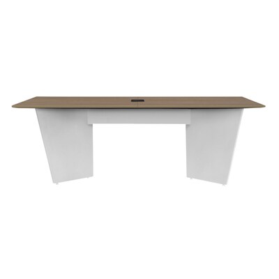 Regency Array 72"W x 36"D Conference Table with Grommet, Noble Oak/White (ACT7236NOWH)