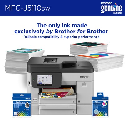 Brother INKvestment MFC-J5110DW Wireless Color All-In-One Inkjet Printer, Best for Home Office