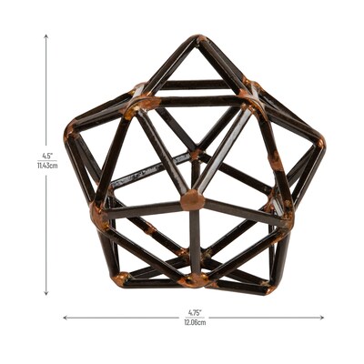 Mind Reader Metal Geometric Sculpture, Black (DECO-BLK)