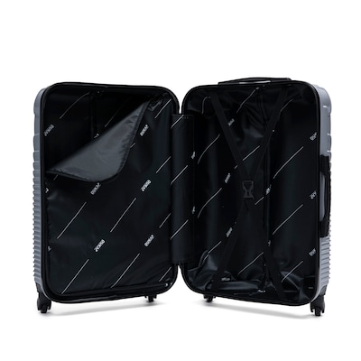 DUKAP Inception 33.86" Hardside Suitcase, 4-Wheeled Spinner, TSA Checkpoint Friendly, Silver (DKINC00XL-SIL)