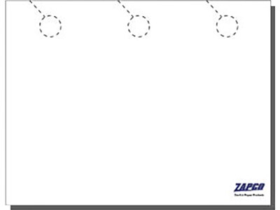 Zapco 3-Up Door Hanger, 8.5 x 11, Vellum Bristol White, 50/Pack (212-50FWH23D)