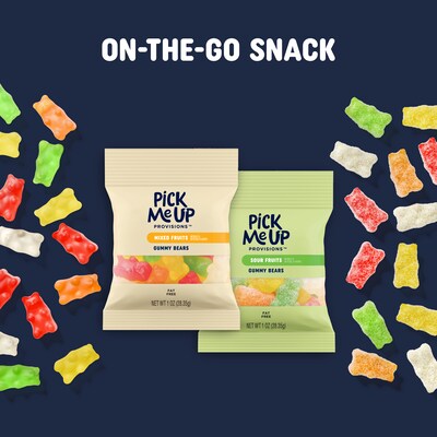 Pick Me Up Provisions™ Mixed & Sour Fruits Gummy Bear Variety Pack, 1 oz., 60 Bags/Box (PM63517)