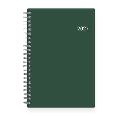 2027 Blue Sky 5 x 8 Day-to-Day Calendar, Forest Green (162470)
