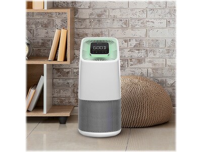 GreenTech Environmental Active HEPA+ with ODOGard Pro Air Purifier, 5-Speed, Wi-Fi Enabled, White/Gr