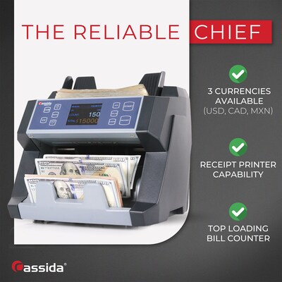 Cassida 6600UV Bill Counter, Gray